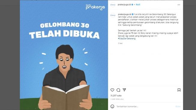 Cara Daftar Kartu Prakerja Gelombang 30 dan Link Situs Resminya