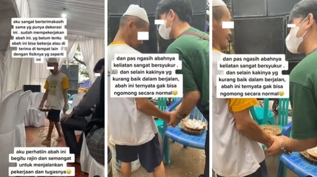 Meski fisiknya tidak sempurna, seorang bapak-bapak tetap gigih bekerja dan menuai decak kagum warganet. (Instagram/@underc0ver.id)