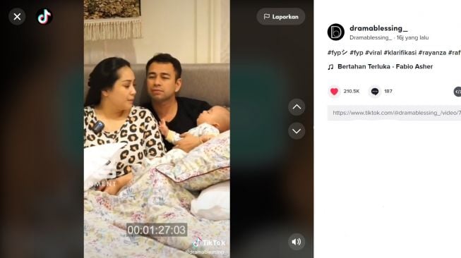 Foto: Penggalan Video Klarifikasi (tiktok/Dramablessing)