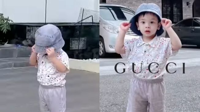 Anak artis ikut Gucci Model Challenge (Instagram/@fuji_an)