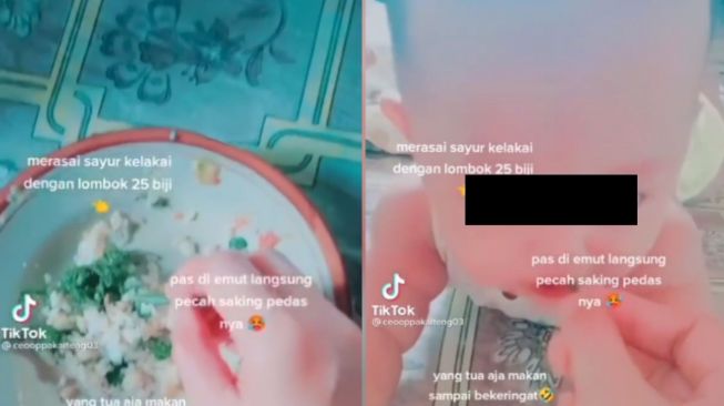 Tega! Ibu Suapi Sayur Cabai 25 Biji ke Bayi sampai Nangis Kepedesan, Publik Mencak-mencak