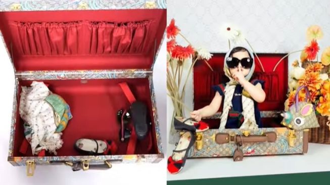 Anak artis ikut Gucci Model Challenge (Instagram/@thaliaputrionsu)