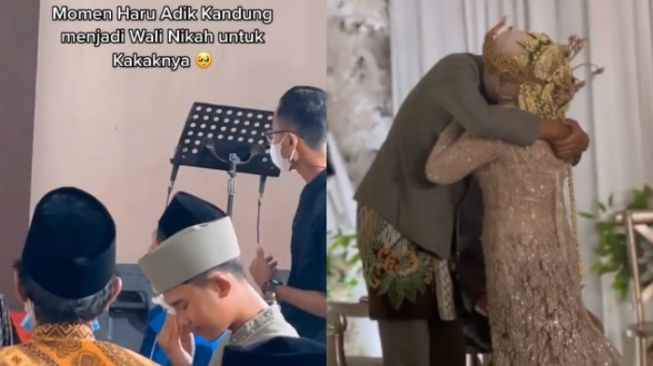 Jadi Wali Nikah untuk Kakak, Potret sang Adik Banjir Air Mata Bikin Haru