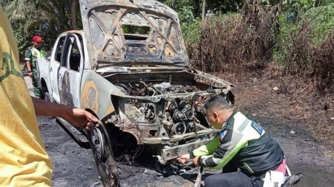 Mobil Dinas BMKG Padang Pariaman Terbakar di Sijunjung, Begini Kronologinya