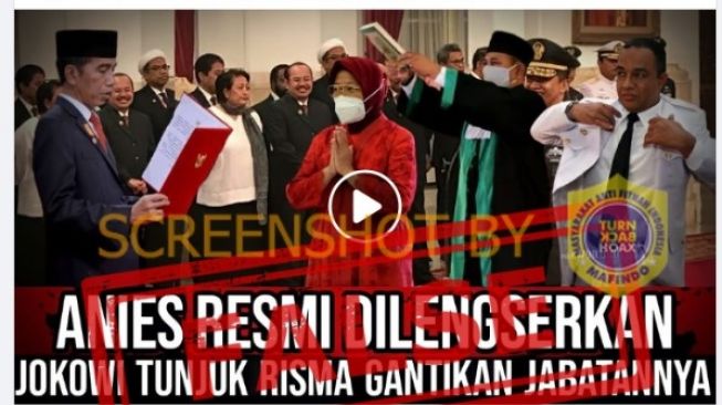 CEK FAKTA: Jokowi Resmi Tunjuk Risma Jadi Pengganti Anies Baswedan, Benarkah?