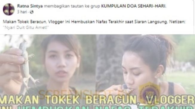 Vlogger dikabarkan meninggal [Turnbackhoax]