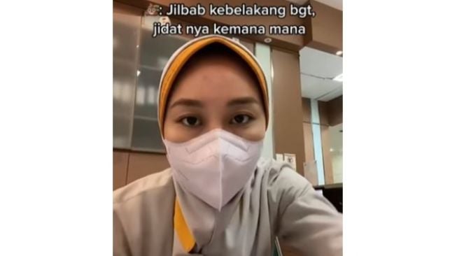 Perawat Beri Tahu Alasan Pakai Jilbab ke Belakang, Dimajuin Auto Mode Bocil