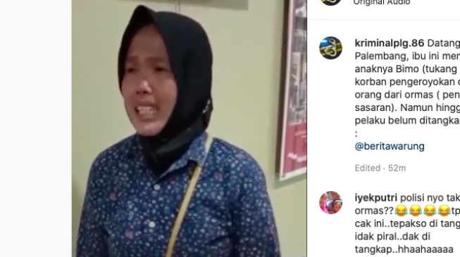Tangis Ibu di Palembang Pecah di Mapolrestabes, Minta Keadilan agar Pelaku Pengeroyokan Anak Ditangkap