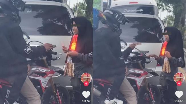 Viral Pengendara Motor Sport Bantu Bocah Penjual Kacang di Lampu Merah, Banjir Pujian dari Warganet