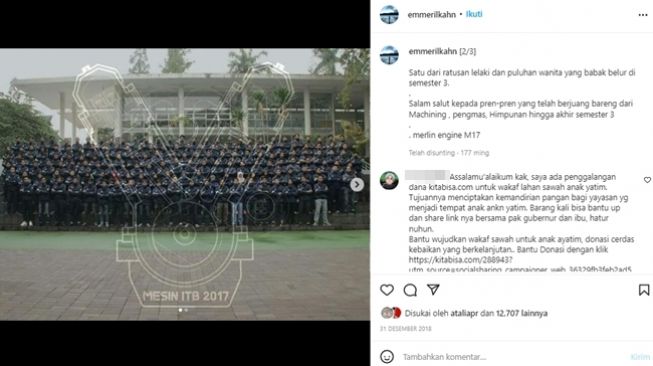 Profil Emmeril Khan Mumtadz atau Eril, putra Ridwan Kamil yang dilaporkan hilang di Sungai Aaree, Swiss. (Instagram/@emmerilkahn)