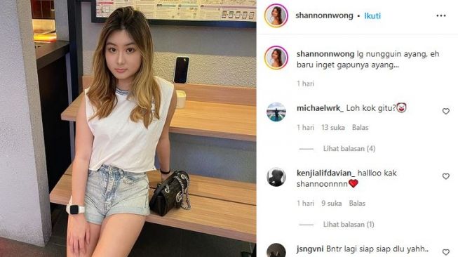 Shannon Wong mengindikasikan kalau dirinya sudah putus dari Athalla Naufal. [Instagram]