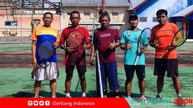 Kodim 1628/SB Gelar Pertandingan Tenis Lapangan Dandim Cup IV