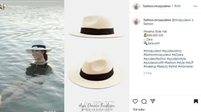 Harga Outfit Ayu Dewi saat Liburan di Bali (instagram/@fashion.mrsayudewi)