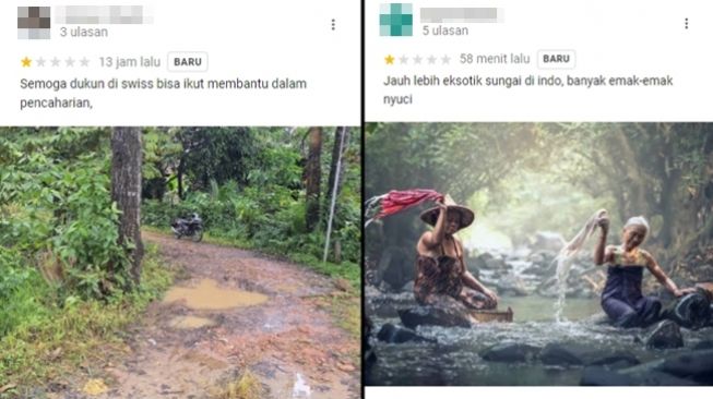 Warganet Indonesia ramai berkomentar buruk sampai beri rating 1 di ulasan Sungai Aare. (Google Maps)