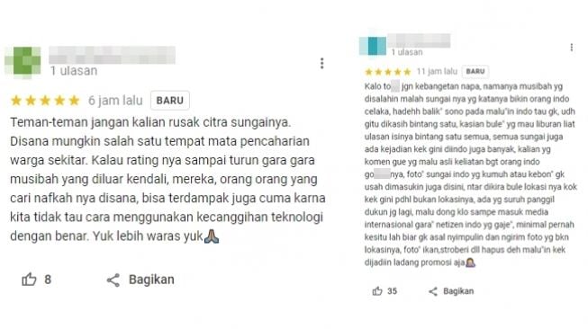 Warganet Indonesia ramai berkomentar buruk sampai beri rating 1 di ulasan Sungai Aare. (Google Maps)