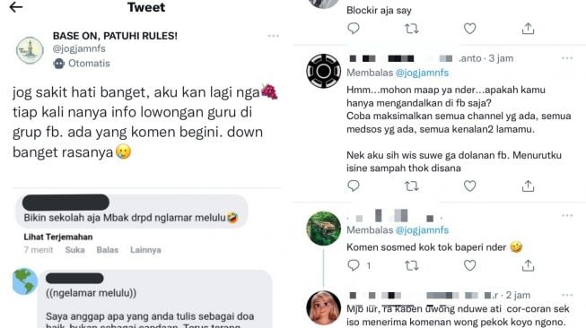 Dapat Komentar Candaan saat Cari Info Loker di Facebook, Netizen Ini Ungkap Sakit Hati