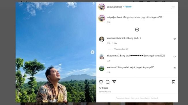 Unggahan Saipul Jamil [Instagram]