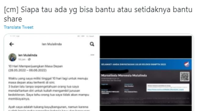 Ortu Diam-diam Daftarkan Masuk Tes Kedokteran, Gadis ini Lolos dan Bingung Bayar Kuliah karena Tak Mampu