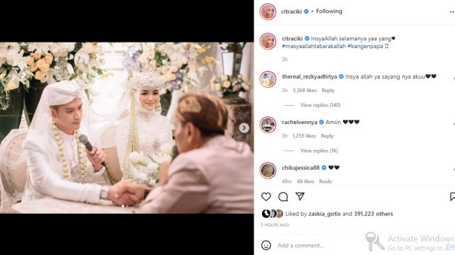 Pamer Foto Akad Nikah dengan Rezky Aditya, Citra Kirana: InsyaAllah Selamanya ya Yang