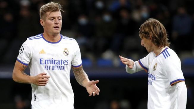 Toni Kroos dan Luka Modric akan tetap bertandem di lini tengah Real Madrid setidaknya hingga 2023. [Dok.Antara]