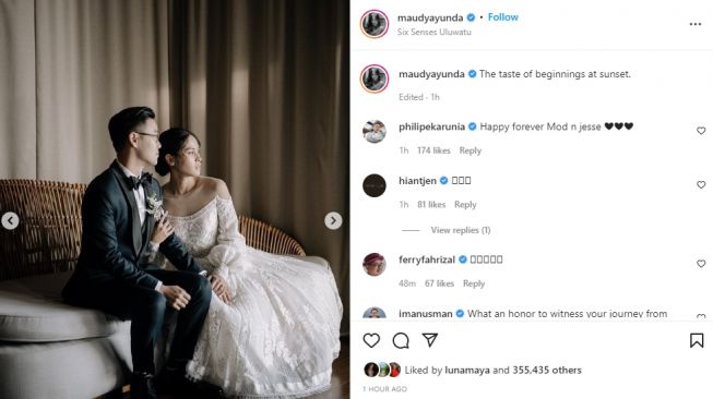 Maudy Ayunda gelar resepsi (instagram.com)