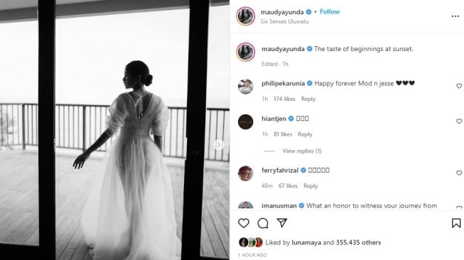 Maudy Ayunda gelar resepsi (instagram.com)