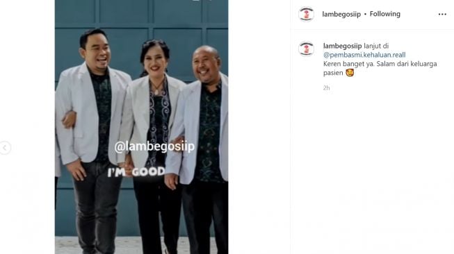 Sebuah keluarga menjadi viral karena semua anggotanya termasuk menantu memiliki profesi yang sama, yaitu dokter (Instagram/lambegosiip)