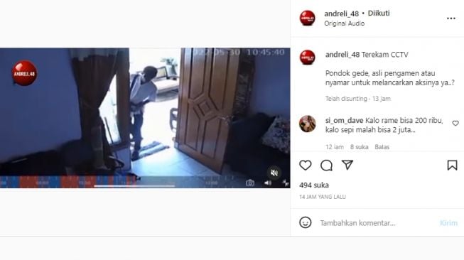 Terekam CCTV, Pengamen Curi HP dan Barang di Rumah dalam Kondisi Sepi