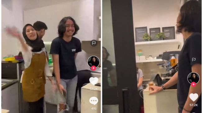 momen kehangatan Virzha jahili karyawannya (TikTok/@virzhaofficial)