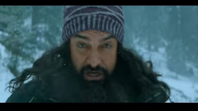 Aamir Khan dalam film Laal Singh Chaddha. [YouTube Viacom 18 Studion]