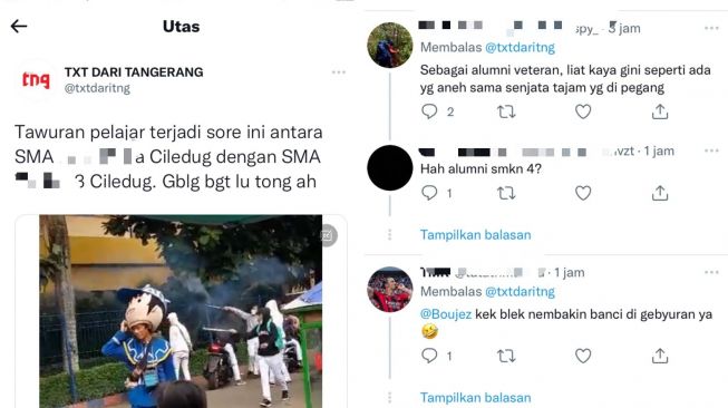 Viral Video Siswa SMA Diduga Terlibat Tawuran, Netizen Salfok ke Senjata yang Dibawa