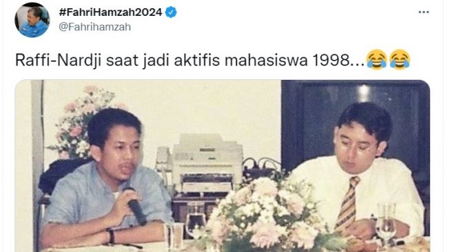 Unggah Foto Lama Saat Masih Menjadi Aktivis Mahasiswa Bersama Fadli zon, Fahri Hamzah Dibully Warganet: Antek Orba