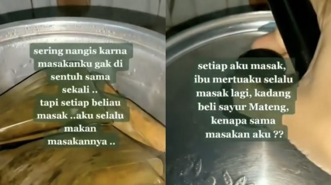 Perempuan Curhat Sering Nangis Karena Masakan Tak 'Disentuh' Mertua, Netizen: Jangan Dipikir Banget