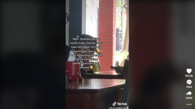 Kisah haru suami yang ingat makanan kesukaan mendiang istrinya. [TikTok]