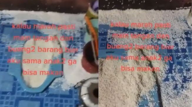 Keterlaluan! Viral Curhatan Perangai Suami saat Berantem, Buang Beras ke WC supaya Istri dan Anak Tak Makan