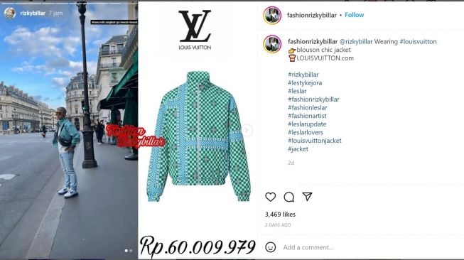 Foto: Jaket Rizky Billar (instagram/fashionrizkybillar)