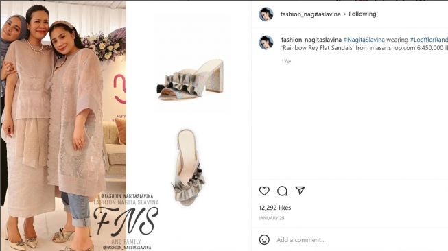 Foto: Koleksi Sandal Nagita Slavina (instagram/fashion_nagitaslavina)