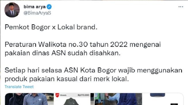 Outfit Ngantor ASN Kota Bogor Ini Bisa Ditiru, Tetap Kece dengan Brand Lokal