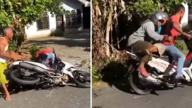 Niat bantu, pemotor ini malah bikin apes pria yang terluka (Instagram)