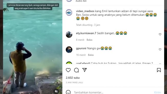 Ridwan Kamil Lantunkan Azan di Tepi Sungai Aare, Warganet: Insya Allah Syahid