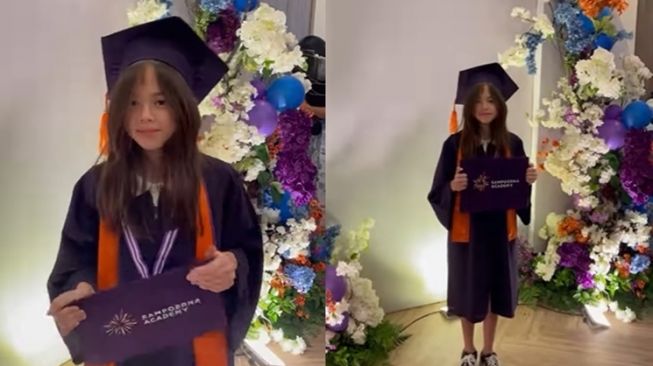 Potret Wisuda London Abigail (Instagram/@adilladimitrihardjanto)