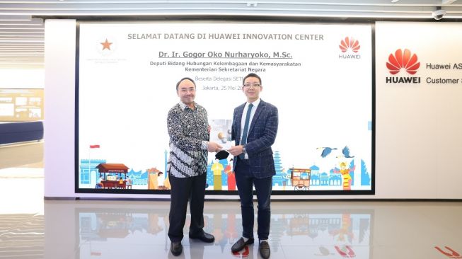 Kunjungan Setneg RI ke Pusat Inovasi Huawei di Jakarta. [Huawei Indonesia]