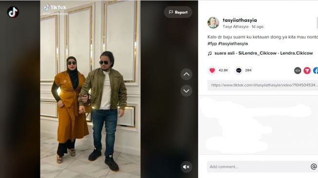 Foto: OOTD Tasyia dan suami (tiktok/tasyiaathasyia)