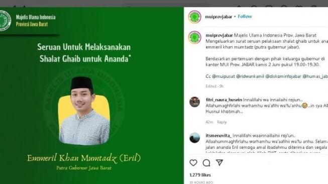 Pencarian Sepekan Belum Berhasil, Ridwan Kamil dan Keluarga Ikhlaskan Eril, MUI Ajak Masyarakat Salat Gaib dan Berdoa