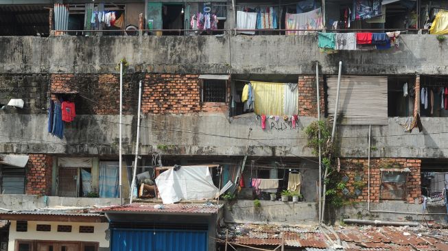 Pemandangan kawasan Rumah Susun Radial Palembang, Sumsel, Kamis (2/6/2022). [ANTARA FOTO/Feny Selly/hp]