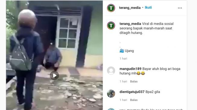 Viral Bapak-bapak Ngamuk saat Ditagih Hutang, Malah Ancam Pakai Golok