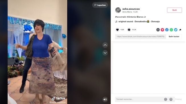 Sederet artis yang ikut tren goyang turun naik (tiktok/asha.assuncao)