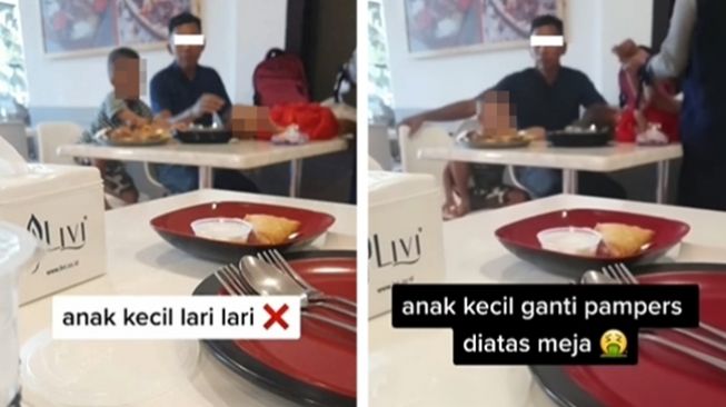 Viral Ibu Ganti Popok Anaknya di Meja Makan, Auto Bikin Jijik Pengunjung Restoran Lain