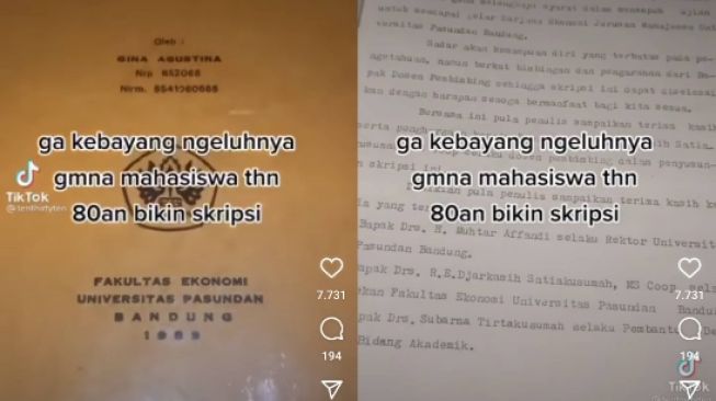 Nemu Skripsi Jadul, Warganet: Nggak Kebayang Pusing Ngetiknya Kayak Apa