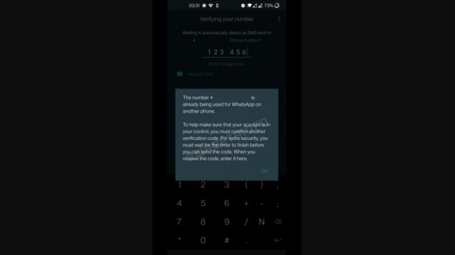 Fitur keamanan WhatsApp, verifikasi ganda. [WABetaInfo]